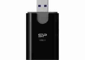 Картридер Silicon Power Combo USB 3.1 Card Reader microSD and SD, Black (SPU3AT3REDEL300K)