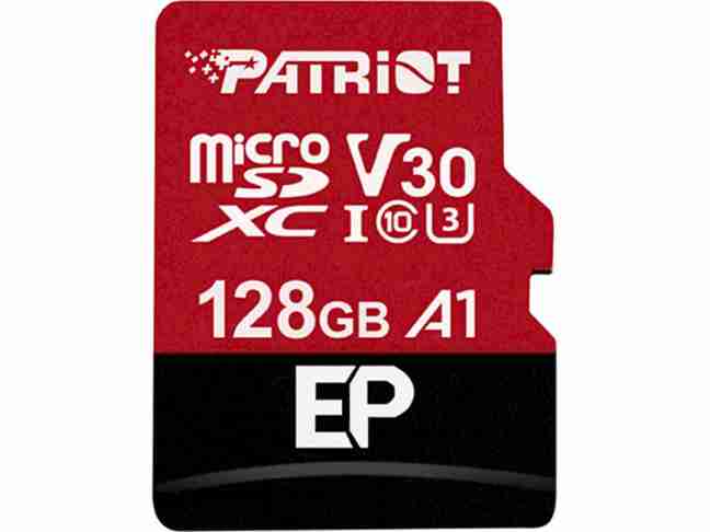 Карта памяти Patriot 128 GB microSDXC UHS-I U3 V30 A1 EP + SD adapter (PEF128GEP31MCX)