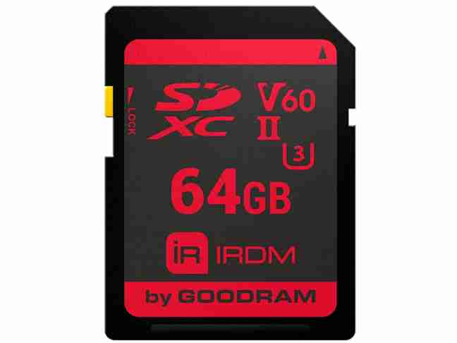 Карта памяти GOODRAM 64 GB SDXC UHS-II U3 IRDM (IR-S6B0-0640R11)
