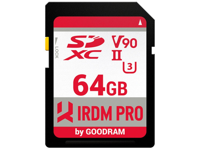 Карта памяти GOODRAM 64 GB SDXC UHS-II U3 IRDM PRO (IRP-S9B0-0640R11)