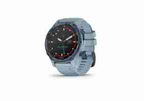 Смарт-годинник Garmin Descent Mk2S Mineral Blue with Sea Foam Silicone Band (010-02403-07)