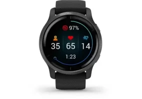 Смарт-часы Garmin Venu 2 Slate Stainless Steel Bezel with Black Case and Silicone Band (010-02430-11/01)