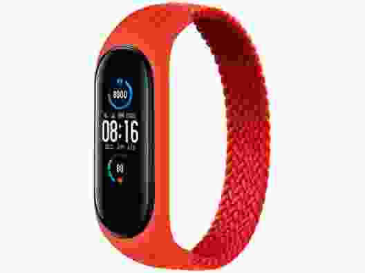 Ремешок BeCover Elastic Nylon Style для Xiaomi Mi Smart Band 5 / Mi Smart Band 6 (Size S) Red (706144)