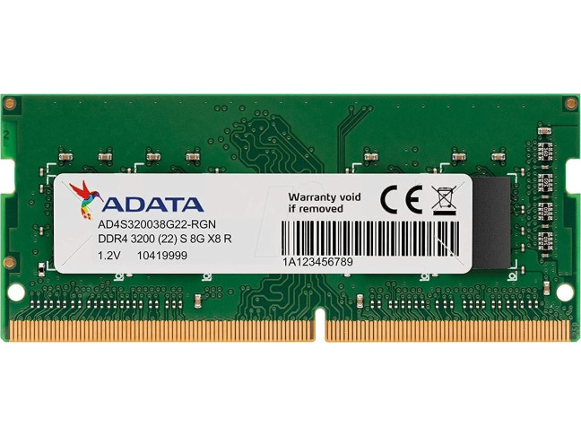 Модуль пам'яті ADATA DDR4 3200 8GB SO-DIMM (AD4S32008G22-SGN)