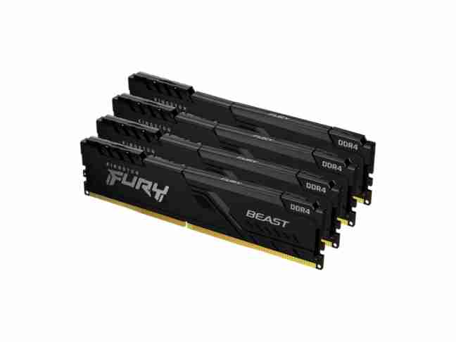 Модуль пам'яті Kingston Fury Beast DDR4 4x32GB/3600 Black (KF436C18BBK4/128)