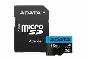 Карта пам'яті ADATA microSDHC Premier 16GB UHS-I V10 A1 Class 10 + SD-adapter (AUSDH16GUICL10A1-RA1)