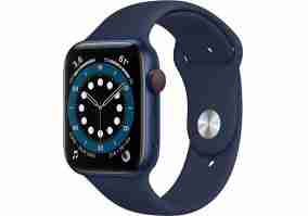 Смарт-часы Apple Watch Series 6 GPS + Cellular 44mm Blue Aluminum Case w. Deep Navy Sport B. (M07J3)
