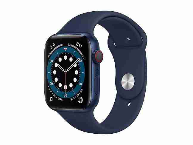 Смарт-годинник Apple Watch Series 6 GPS + Cellular 44mm Blue Aluminum Case w. Deep Navy Sport B. (M07J3)