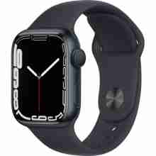 Смарт-годинник Apple Watch Series 7 GPS 41mm Midnight Aluminum Case With Midnight Sport Band (MKMX3)