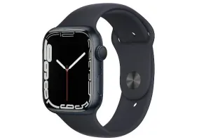 Смарт-годинник Apple Watch Series 7 GPS 45mm Midnight Aluminum Case With Midnight Sport Band (MKN53)