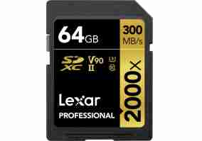 Карта памяти Lexar 64 GB SDXC UHS-II U3 Professional 2000x LSD2000064G-BNNNG
