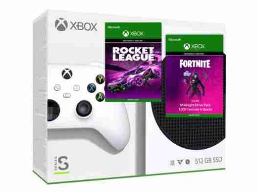 Стационарная игровая приставка Microsoft Xbox Series S 512 GB + Fortnite +Rocket League Bundle