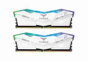 Модуль памяти Team T-Force Delta RGB White DDR5 32 Gb (Kit 16 Gb x 2) 6400 MHz (FF4D532G6400HC40BDC01)