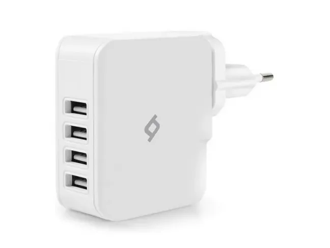 Сетевое зарядное устройство Ttec Quattro 4xUSB 5.1A / 25Вт White (2SC02B)