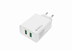 Мережевий зарядний пристрій ColorWay 2 USB Quick Charge 3.0 (36W) White (CW-CHS017Q-WT)