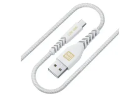 Кабель Luxe Cube Kevlar USB-microUSB 1.2m White (8886668686266)