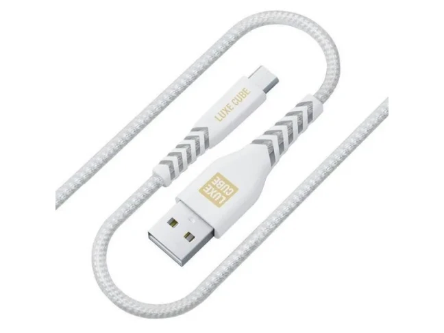 Кабель Luxe Cube Kevlar USB-microUSB 1.2m White (8886668686266)