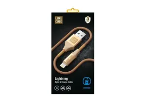 Кабель Luxe Cube Armored USB-Lightning 1m Gold (8886668670012)
