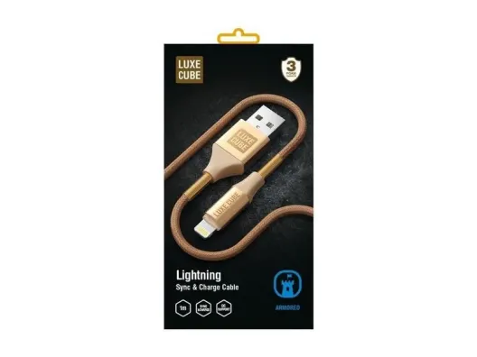 Кабель Luxe Cube Armored USB-Lightning 1m Gold (8886668670012)