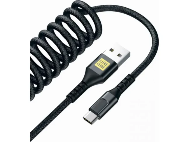 Кабель Luxe Cube Dynamic USB-USB Type-C, 1.5м, Black (4446689101342)