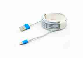 Кабель Dengos USB Type-A - Lightning 3m White (PLS-L-3M-WHITE)
