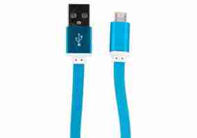Кабель Dengos USB Type-A - MicroUSB 0.2m Blue (PLS-M-SHRT-PLSK-BLUE)