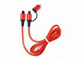 Кабель Dengos USB Type-C to Type-C / Lightning 1m Red (NTK-TC-TCL-RED)
