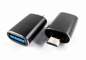 Переходник Dengos USB - Micro USB Black (ADP-017)