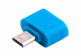 Переходник Dengos OTG USB-microUSB Blue (ADP-008-BLUE)