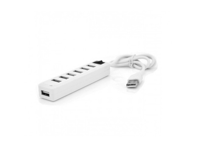 Мультипортовий адаптер Voltronic USB2.0 7хUSB2.0 White (YT-H7S-W/12904)