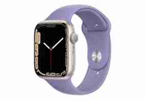 Cмарт-годинник Apple Watch Series 7 GPS 45mm Starlight Aluminum C. with English Lavender S.Band (MKNP3+MKUY3)