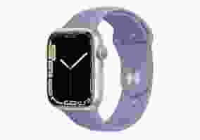 Смарт-часы Apple Watch Series 7 GPS 45mm Starlight Aluminum C. with English Lavender S.Band (MKNP3+MKUY3)