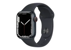Смарт-часы Apple Watch Series 7 GPS + Cellular 45mm Midnight Aluminum Case w. Midnight S. Band (MKJ73)