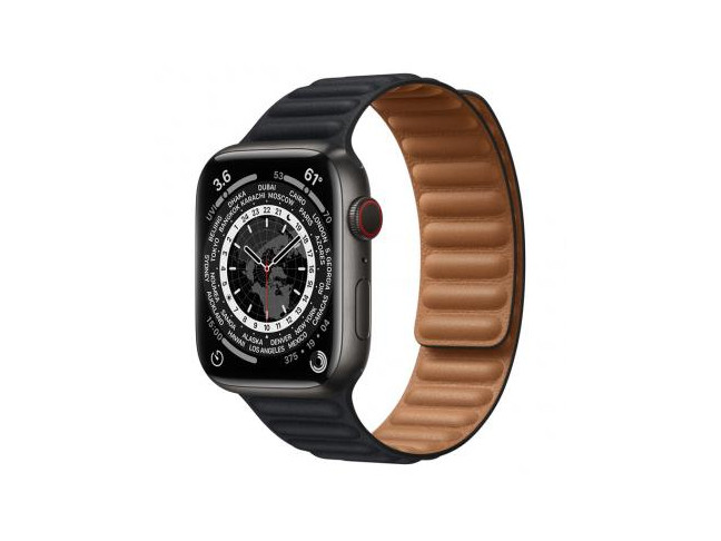 Cмарт-годинник Apple Watch Edition Series 7 LTE 45mm S. Black Titanium Case w. Midnight L. Link S/M (ML8V3+ML813)