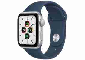 Смарт-годинник Apple Watch SE GPS 44mm Silver Aluminum Case w. Abyss Blue S. Band (MKQ43)
