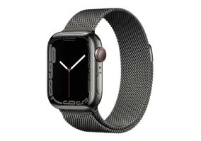 Смарт-часы Apple Watch Series 7 GPS + Cellular 45mm Graphite S. Steel Case w. Graphite Milanese Loop (MKJJ3)