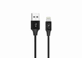 Кабель SkyDolphin S55L Neylon USB - Lightning 1м, Black (USB-000434)