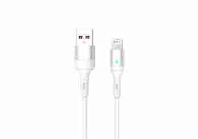 Кабель SkyDolphin S06L LED Smart Power USB - Lightning 1м, White (USB-000555)