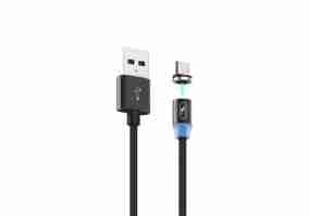 Кабель SkyDolphin S59V Magnetic USB - microUSB 1м, Black (USB-000442)