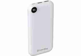 Внешний аккумулятор (Power Bank) ColorWay 10000 mAh Slim LCD White (CW-PB100LPH2WT-D)