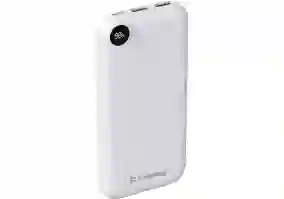 Зовнішній акумулятор (Power Bank) ColorWay 10000 mAh Slim LCD White (CW-PB100LPH2WT-D)