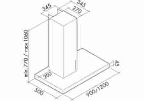 Вытяжка Falmec Lux 120/800