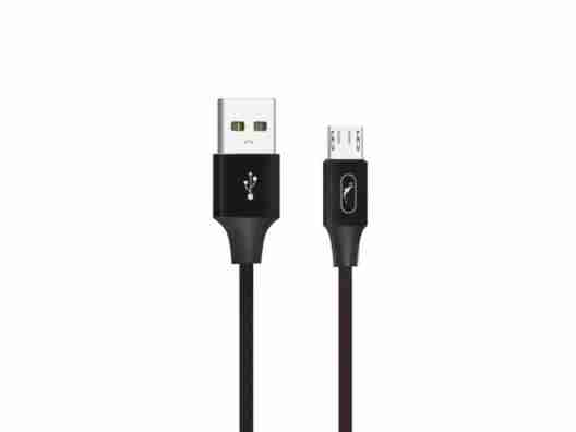 Кабель SkyDolphin S55V Neylon USB - microUSB 1м, Black (USB-000438)