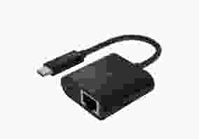 Сетевая карта Belkin USB-C to Ethernet + Charge Adapter (INC001BTBK)