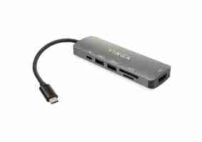 Мультипортовий адаптер Vinga USB Type-C Hub 6 in 1 (VHC6)