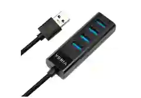 Мультипортовий адаптер Vinga USB3.0 to 4xUSB3.0 Hub (VHA3A4)