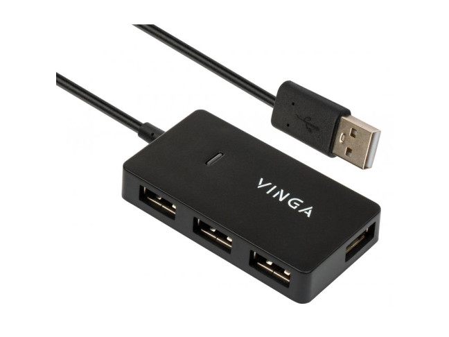 Мультипортовый адаптер Vinga USB2.0 to 4xUSB2.0 Hub (VHA2A4)