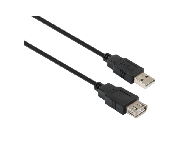 Кабель Vinga USB 2.0 AM/AF Black 1.8m (VCPUSBAMAF1.8BK)