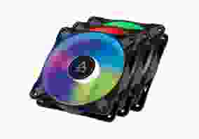 Вентилятор для корпусу ARCTIC P12 PWM PST A-RGB 0dB 3-Fan Pack Black (ACFAN00232A)