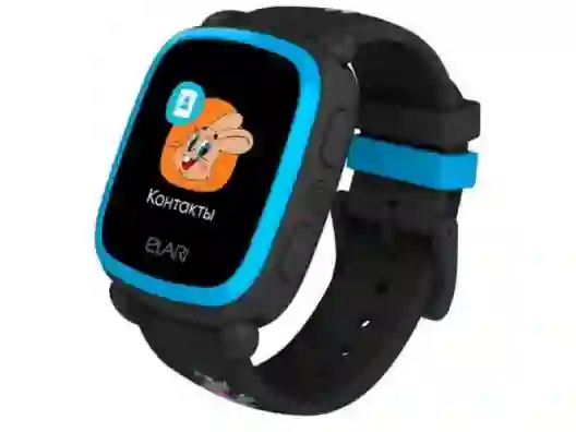 Детские умные часы ELARI KidPhone NyPogodi Black с GPS-трекером (KP-NP-BP)